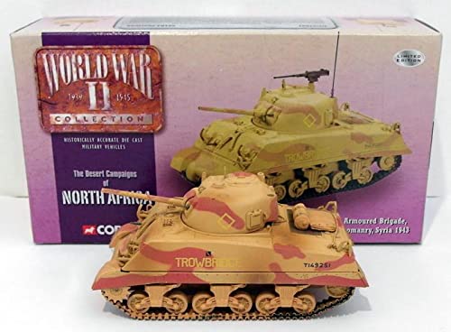 Image of corgi world war 2 collection the desert campaigns of north africa trowbridge 9th armoured brigade royal wiltshire yeomanry syria 1943 tank 1.50 scale limited edition diecast model