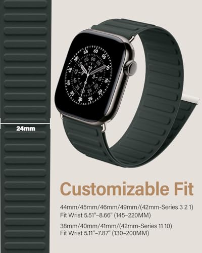 Patented Magnetic Sport Band Compatible with Apple Watch Bands for Men Women 40mm 38mm 41mm 44mm 46mm 45mm 42mm 49mm, Nylon Sport Loop Strap for iWatch Ultra 3 2 1 SE Series 11 10 9 8 7 6 5 4 3 2 1 — view 4
