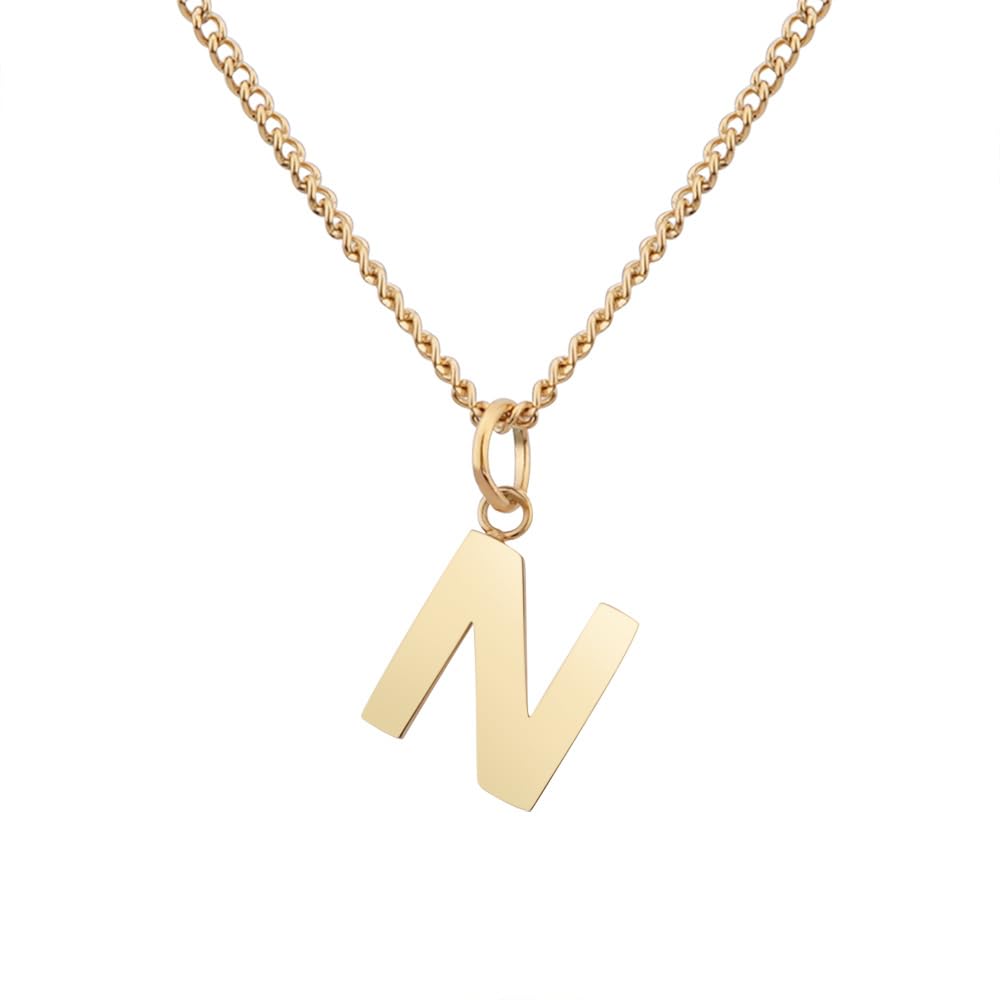 GD GOOD.designs Kette mit Buchstaben Gold 18 Karat - Wasserfest I hautverträgliche Halskette für Damen mit A-Z Anhänger I Initial Buchstabenkette
