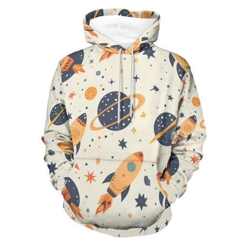 Sweatshirt étoile fusée à capuche, le cadeau parfait en taille S