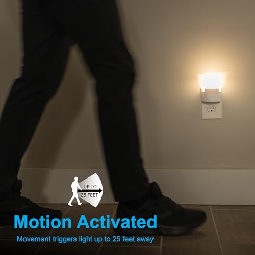 GE Ultra Brite Motion-Activated LED Light, 40 Lumens, Soft White, Night Light, Energy Efficient, Ideal for Hallway, Stairs, Kitchen, Garage, Utility Room, Laundry Room, White, 12201 by GE - Image 2