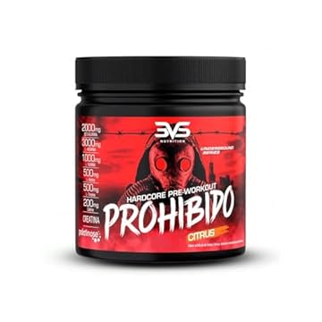 3VS Nutrition Pré Treino Prohibido 360g Sabor Citrus