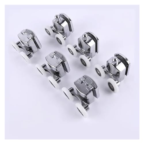 Rouleau de porte de douche 23mm en zinc, lot de 4 poulies de remplacement - 4