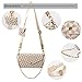 Lacel Urwebin Small Crossbody Bags for Women Stylish Designer Purses White Messenger Bags Coin Purse including 2 Size Bag