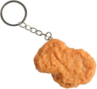COLORFUL BLING Imitation Fried Chicken Nuggets Keychain Chicken Leg Wing Creative Keyring Funny Accessories for Backpack