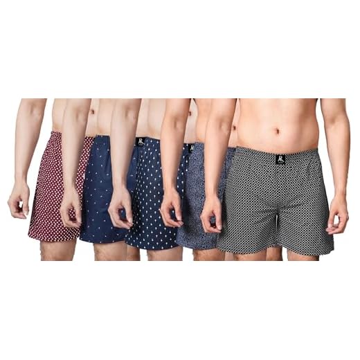 ARBB Cotton Blend Comfortable & Breathable Printed Regular Shorts/Boxer for Men, Pack of 5 (M.ST-N.MI-N.AR-N.C-B.ZIK-4XL)