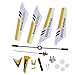 TOSSPER S107 Piezas de Repuesto para el Sistema Completo del Syma S107 RC helicóptero (Juego de 19, Amarillo)