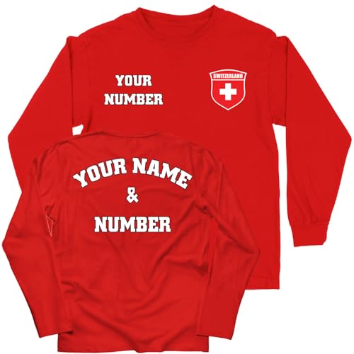 Suisse football 2026 maillot personnalisé enfant avec nom et numéro