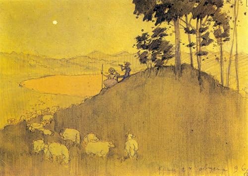 Impression pour la decoration murale de Konstantin Somov pour masquer un mur vide avec style