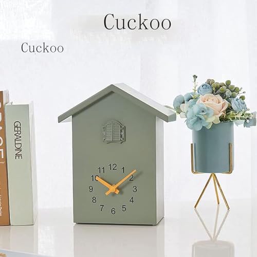 Reloj de pared de cuco moderno con canto de pájaros para salón 4