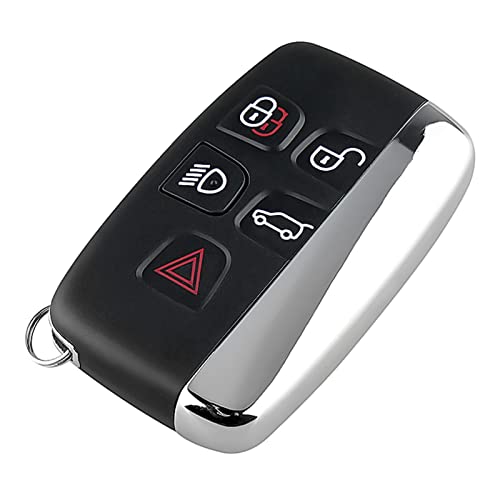 gohantee Funda para llave compatible con Range Rover, 5 Botton Llaves de coche Reemplazo de protección para Range Rover Sport/Evoque/Discovery4/Jaguar Remote Car Key Cover Cover