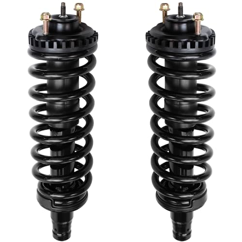 Image of Detroit Axle - 4.2L Struts Shocks Kit for Chevy Trailblazer GMC Envoy Buick Rainier Olds Bravada 2 Front Suspension Struts w /Coil Spring 2 Rear Shock Absorbers 2 Rear Coil Spring Assembly Replacement