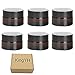 KingYH 6 Pièce 5ml Ambre Verre Cosmétique Bouteille Crèmes Pots de Verre Ambre Vider avec Bouchon Intérieur pour Aromathérapie Produits cosmétiques Baume À Levrès et Crème