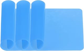 HARFINGTON 3pcs Silicone Mats for Crafts 5.9"x3.9" Multipurpose Table Protector Jewelry Casting Mold Sheet for Epoxy Resin, Painting, Blue