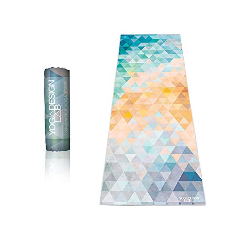 YOGA DESIGN LAB The HOT Yoga Towel | Luxury Non Slip Quick Dry Eco Printed Towel | Designed in Bali | Ideal for Hot Yoga, Bikram, Exercise, Sports, or Travel | Mat Sized (Tribeca Flow)