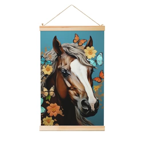 Poster mural bois cheval vintage pour habiller un mur vide