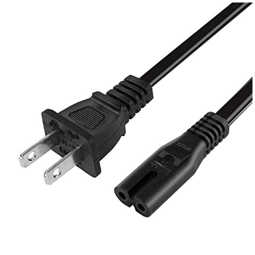 [UL Listed] 6ft 2-slot Non-polarization 18 AWG Power Cord Cable for Sony Playstation 2
