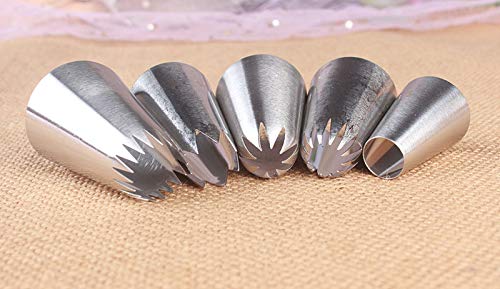 Lot De 10 Douilles à Pâtisserie Professionnelles En Inox - Embouts De Décorations Pour Gâteaux - Tailles Et Formes Variées