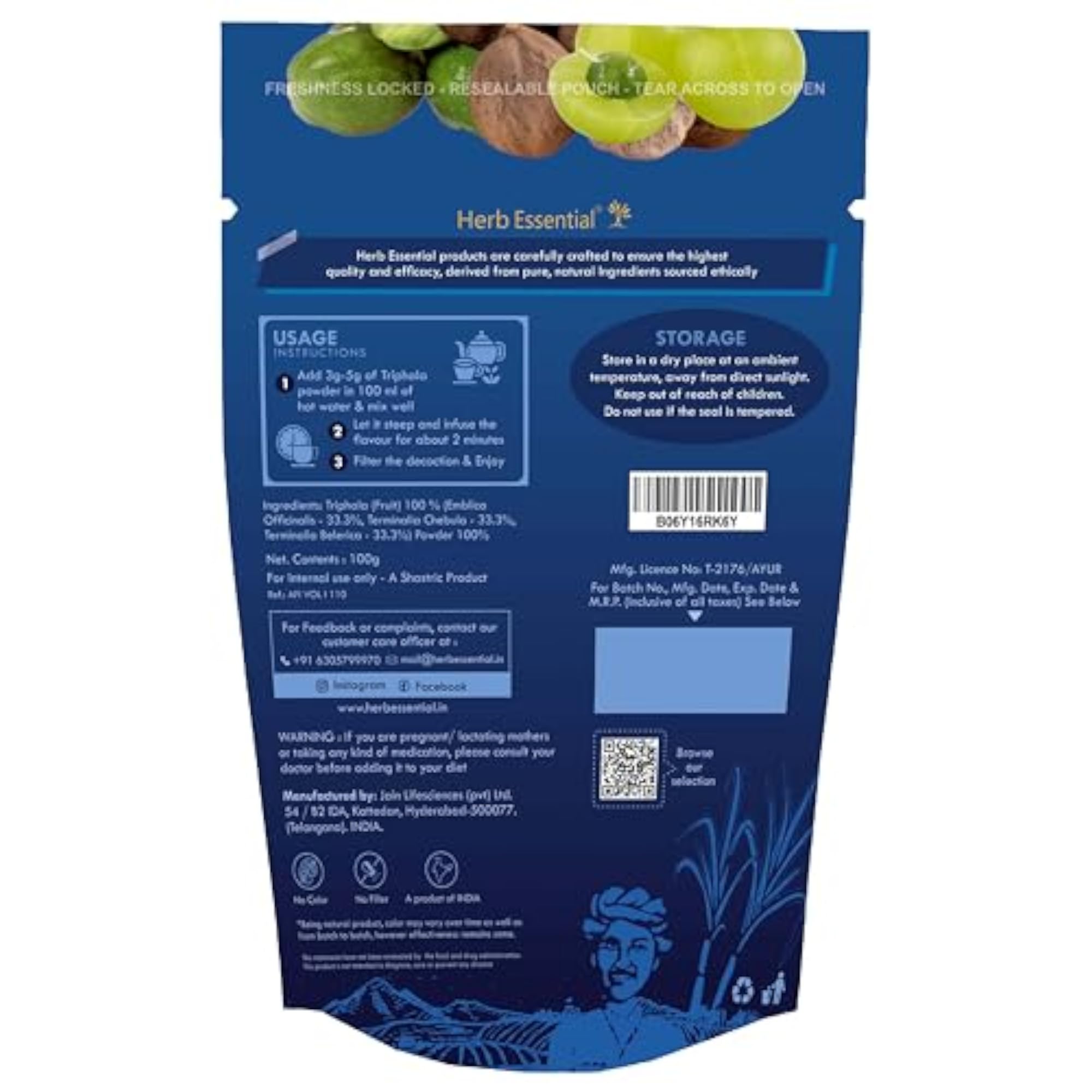 Pure Triphala Powder, Wild Grown