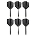 PATIKIL Integrated Dart Shaft & Flights, 6 Pack Durable Plastic Dart Flight Set, Black