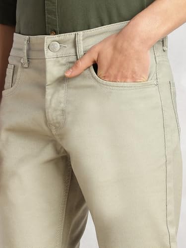 Image of Thomas Scott Men's Cricket Club Collection Mid-Rise Straight Fit Stretchable Jeans | 5-Pocket | No-Fade Denim