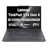 Lenovo ThinkPad E14 Gen 5 Business Laptop 14' FHD+ (13th Gen Intel i5-1335U, 16GB DDR4, 256GB PCIe SSD, Intel Iris Xe, Backlit, Fingerprint, Thunderbolt 4, 5MP Webcam, WiFi 6E, RJ-45, Win 11 Pro)