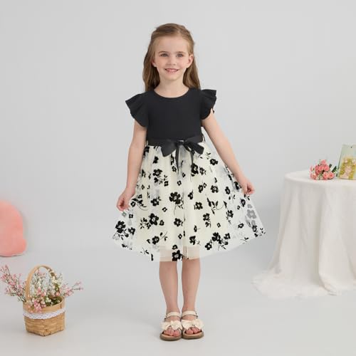 Weixinbuy Kid Toddler Girls Tulle Dresses Summer Ruffle Sleeveless Princess Tutu Dress Party Holiday Dress for Little Girls3