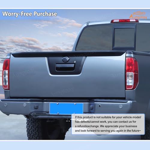 Image of Aunginsy Front Rear Tailgate Emblem Trim Cover Compatible with Nissan Frontier 2009-2017 Car Rear Trunk Emblem Badge Logo Cover Front Hood Grille Circle Ring Center Logo Decorative Cover Accessories