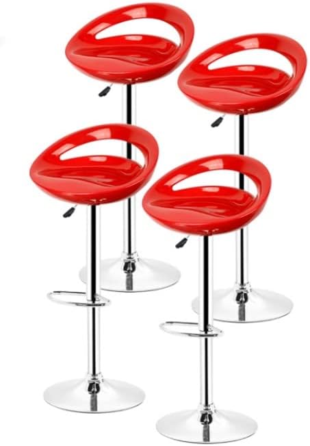 MEILLEUREVIE Taburetes de bar, taburetes de bar giratorios ajustables, sillas de altura de mostrador ABS elevador de gas, respaldo estilo luna, base