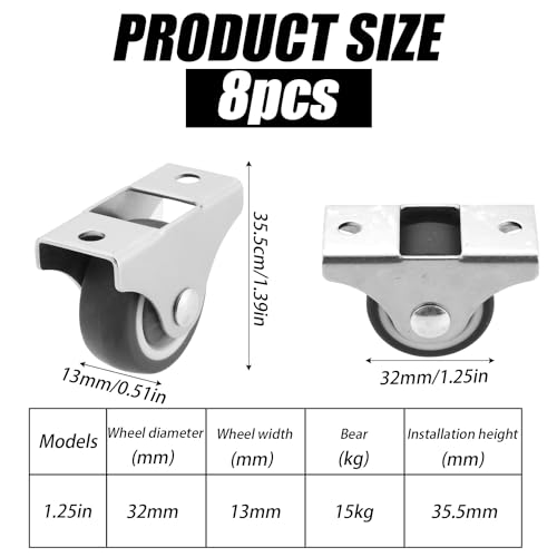 El mejor review de Ruedas fijas para muebles Top cinco. 11 Imagen adicional