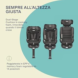 Peg Perego Primo Viaggio 360 EVO Seggiolino Auto Evolutivo All-In-One con ISOFIX, Girevole, Reclinabile, per Bambini dalla nascita a 150 cm (0-12 anni), 0-36 kg, Planet