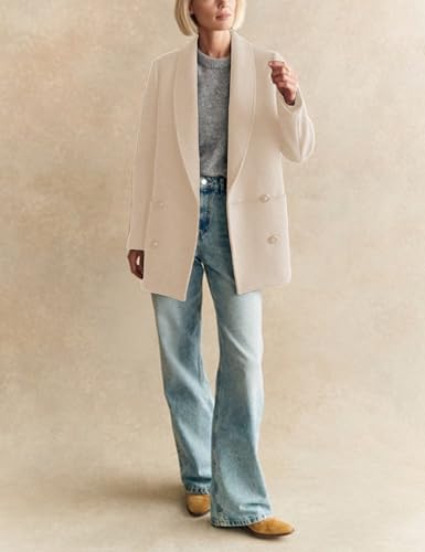 Womens Wool Coat Casual Winter Double Breasted Peacoat Trench Jacket Outwear4