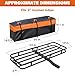 WEIZE Hitch Cargo Carrier Basket for SUV, Truck - 53x19 Inches, 500LB Capacity, with Waterproof Bag, Net Strap, Tightener, Powder Coated for Durability, Easy Installation, for Camping and Travel