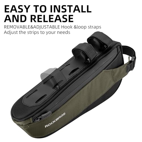 ROCKBROS Bike Top Tube Bag Bike Frame Bag Bike Triangle Bag Small Aerodynamic Bag for Triathlon and Gravel Bikes by ROCKBROS - Image 3