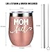 Gifts for Mom - Mom Fuel - Funny Mom Gifts from Daughter, Son - Best Mom Birthday Gifts - Christmas Gift Ideas for Mom Friend, Wife, New Mom, Pregnant Mom, Mom to be - Coolife 12oz Wine Tumbler Mug