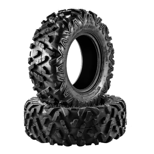 PHILTOP 25x8-12 ATV Tire 6PLY All Terrain Season Tire Off Road Mud Tire for ATV UTV, Go kart, Club Car, Tractor Lawn Mower, Golf Cart, Pattern# Z-199-1 2 Pack