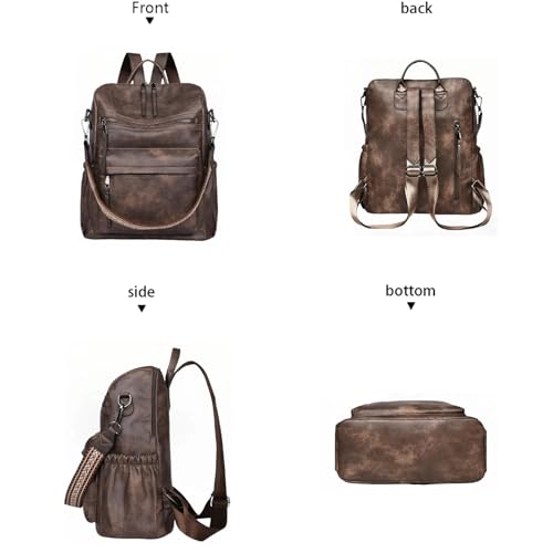 Image of Women's Fashion Backpack Purse for Women Leather Multipurpose Design Ladies Shoulder Bag Travel bag Satchel Handbags