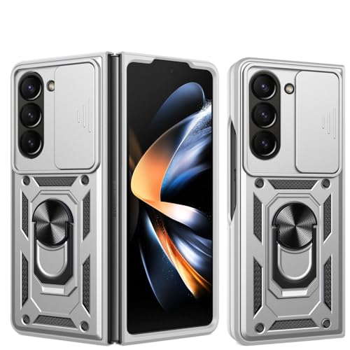 Étui de téléphone Galaxy Z Fold4 argent pour visionner vos vidéos mains libres avec anneau