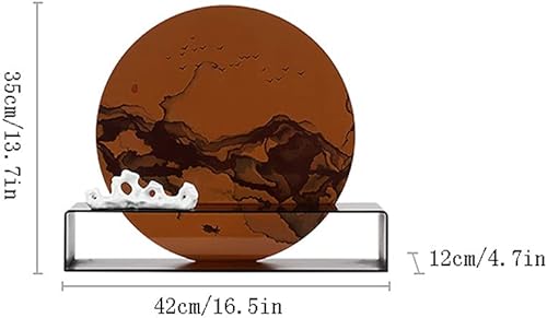 Miniatura 2 de SHUTING2020 Chinese feng Shui Statue Sculpture New Chinese Ink Zen Round Decoration Home Living Room Desktop Decoration Office Desktop Decoration