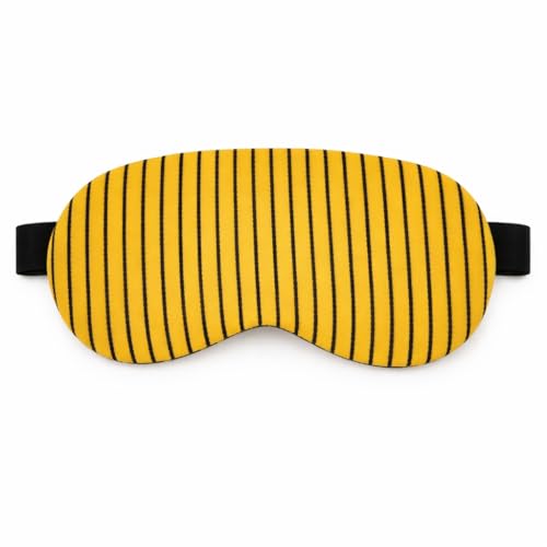 Image of Jenna Gel Sleeping Eye Shade Mask Cover For Insomnia, Meditation, Puffy Eyes And Dark Circles (Mltiline Yellow Gel)