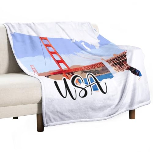 Couverture douce pelucheuse grand plaid lit canapé paysage urbain 152x203 - 2