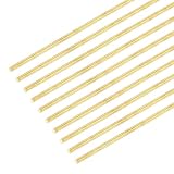 DMiotech 20er Pack 2mm x 300mm Messingstangen, Massiver runder Messingstab für DIY-Handwerk Messingschweißstangen Drehbankstangen für Durchschläge Wellen Modellflugzeug Schiff Auto