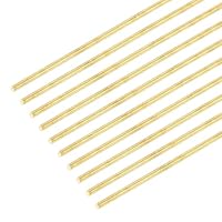 DMiotech 20er Pack 2mm x 300mm Messingstangen, Massiver runder Messingstab für DIY-Handwerk Messingschweißstangen Drehbankstangen für Durchschläge Wellen Modellflugzeug Schiff Auto