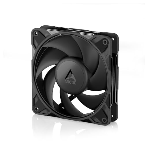 ARCTIC P12 Pro PST - Potente Ventilador de Caja PC Premium, Case Fan PWM de 120 mm con Divisor de Cable en Y, 600–3000 rpm, 0 rpm <5% PWM, Rodamiento fluidodinámico, 4 Pines - Negro