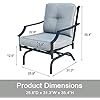 Amazon.com: Top Space Rocking Patio Chairs Outdoor Metal Furniture ...