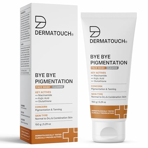 DERMATOUCH Bye Bye Pigmentation Face Wash | Anti Pigmentation Face Wash for Men and Women with Niacinamide, Kojic Acid, & Glutathione | 150g