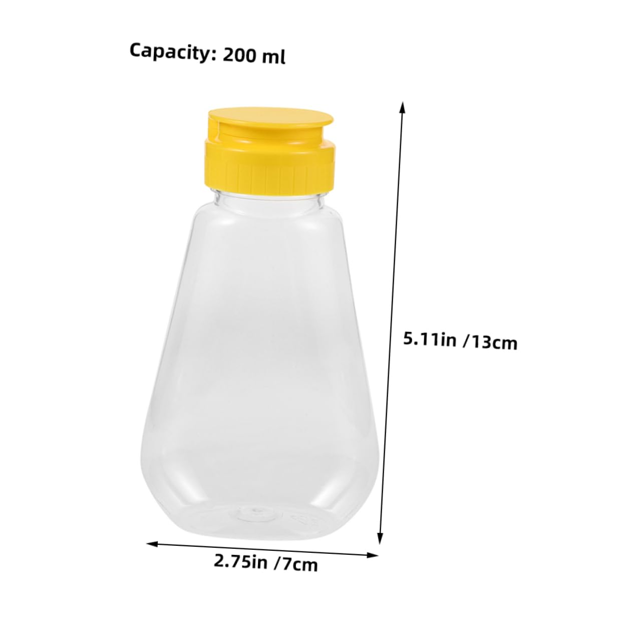 SUPVOX 2pcs Plastic Honey Bottle Squeeze Dispenser Leakproof Condiment Container Mini Squeeze Bottles for Salad Dressing Syrup