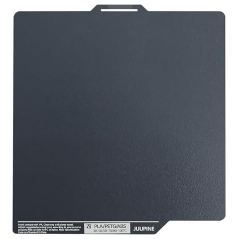 Wefuit Upgraded PLU Build Plate (Not PEI Sheet) for Bambu Lab X1 X1C X1E P1S P1P A1, Room Temp Cold Printing, Flexible Double-Sided Textured Spring Steel Sheet,257x257mm Bambu Build Plate. Cover