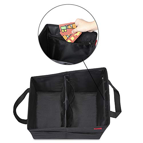 Car Seat Organizer - Passenger Seat Organizer, Collapsible Small Car Seat Storage Organizer For Console Front Or Back, Automotive Backseat Organizer With Belt 4 Cup Holders For Kids Accessories Drinks #TOP2