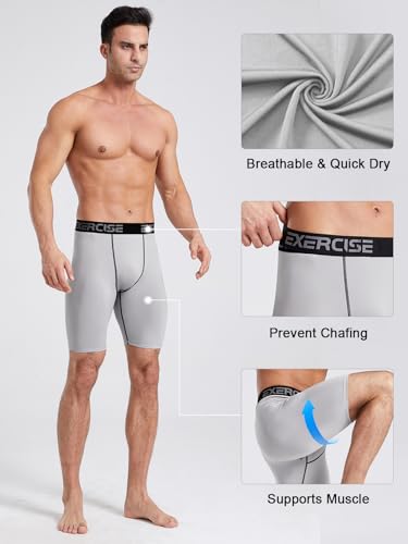 5 Pack Compression Shorts Men Compression Underwear for Men Athletic Mens Spandex Baselayer,Running,Workout4